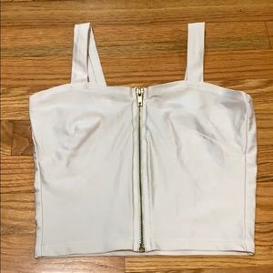 Velvet Cropped Shirt